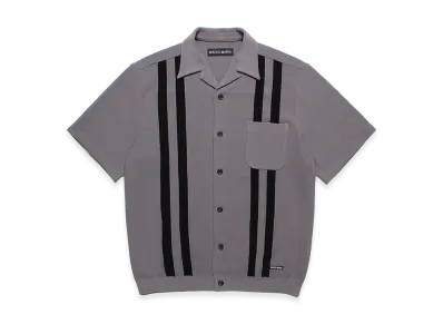 WACKO MARIA Knit Open Collar Shirt "Gray"