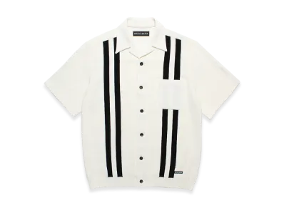 WACKO MARIA Knit Open Collar Shirt "White"
