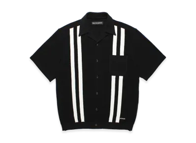 WACKO MARIA Knit Open Collar Shirt "Black"
