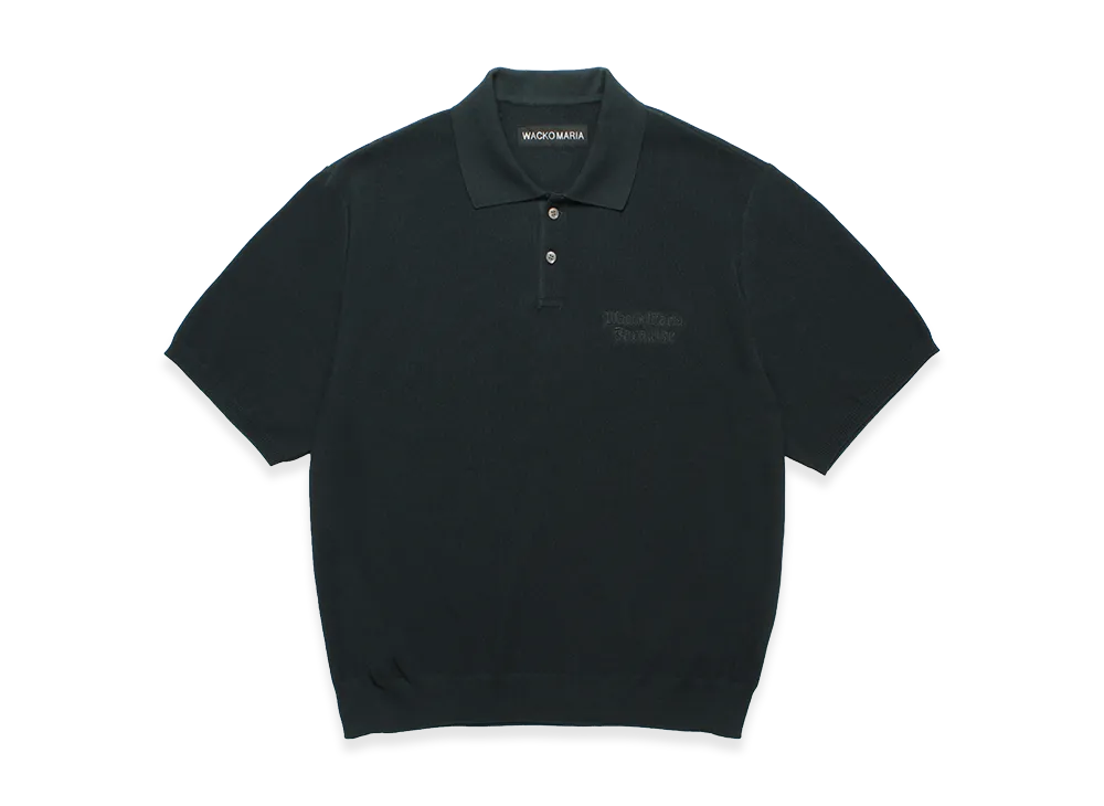 WACKO MARIA Knit Polo Shirt "Dark Green"