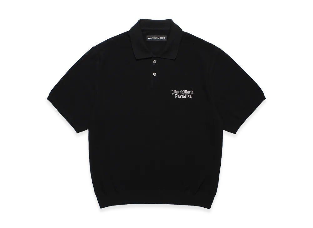 WACKO MARIA Knit Polo Shirt "Black"