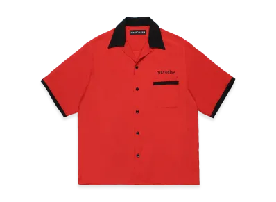 WACKO MARIA 50's Open Collar Shirt "Red"