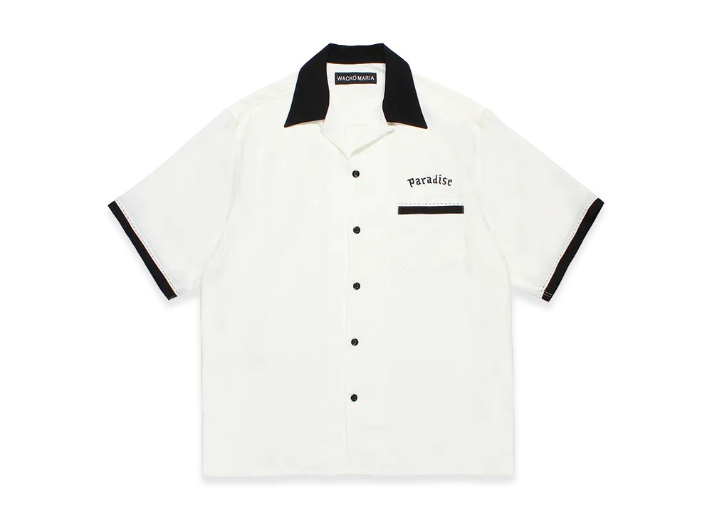 WACKO MARIA 50's Open Collar Shirt "White"