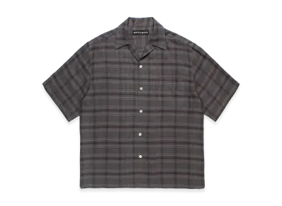 WACKO MARIA Ombre Check Open Collar Shirt "Gray"