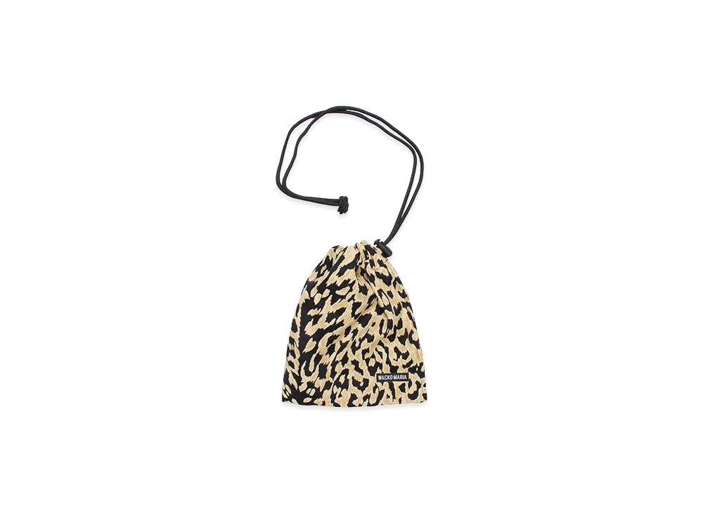 WACKO MARIA Leopard Drawstring Bag "Brown"