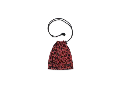 WACKO MARIA Leopard Drawstring Bag "Red"
