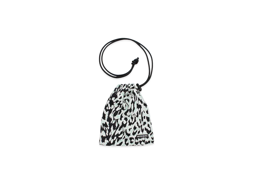 WACKO MARIA Leopard Drawstring Bag "Ivory"