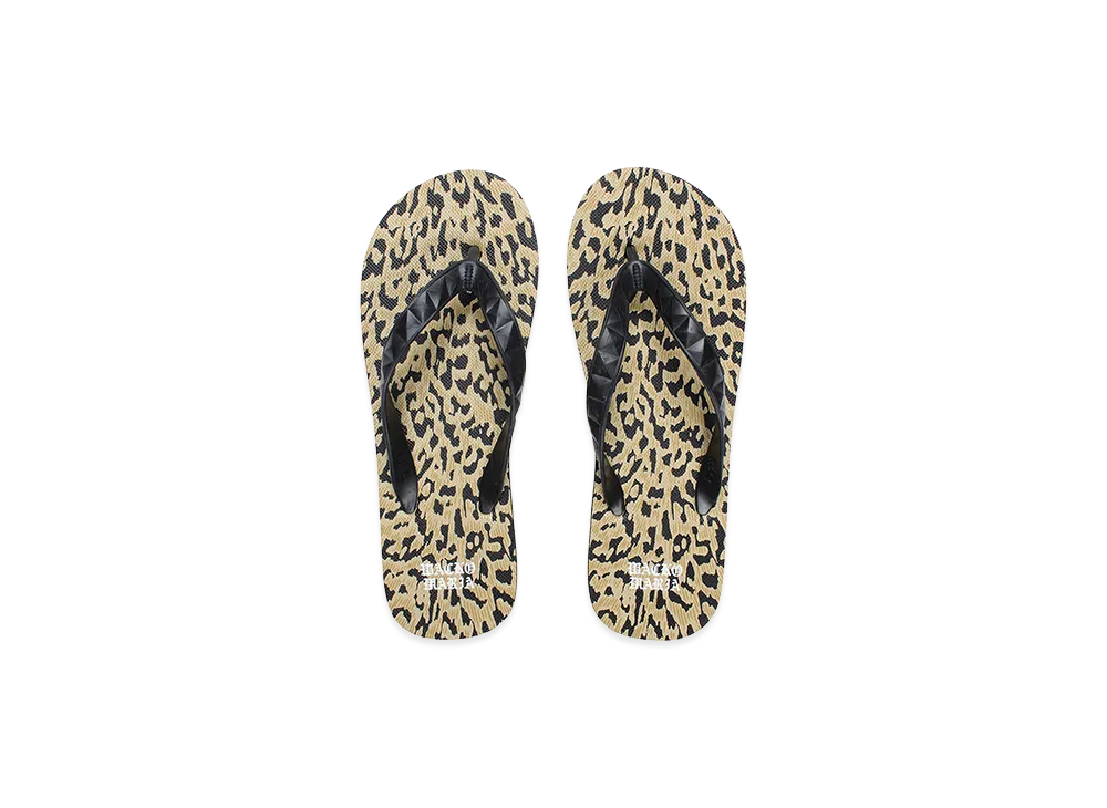 WACKO MARIA x Hayn Leopard Beach Sandals "Brown"