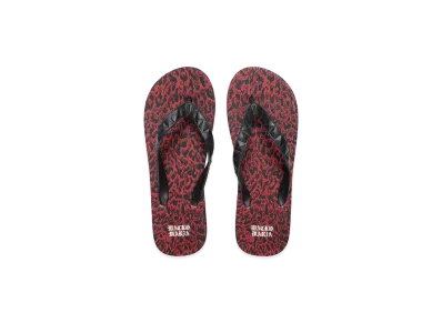 WACKO MARIA x Hayn Leopard Beach Sandals "Red"