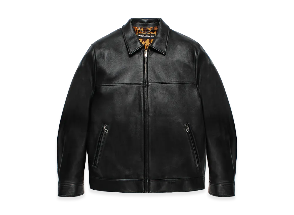 WACKO MARIA Leather Single Riders Jacket "Black"
