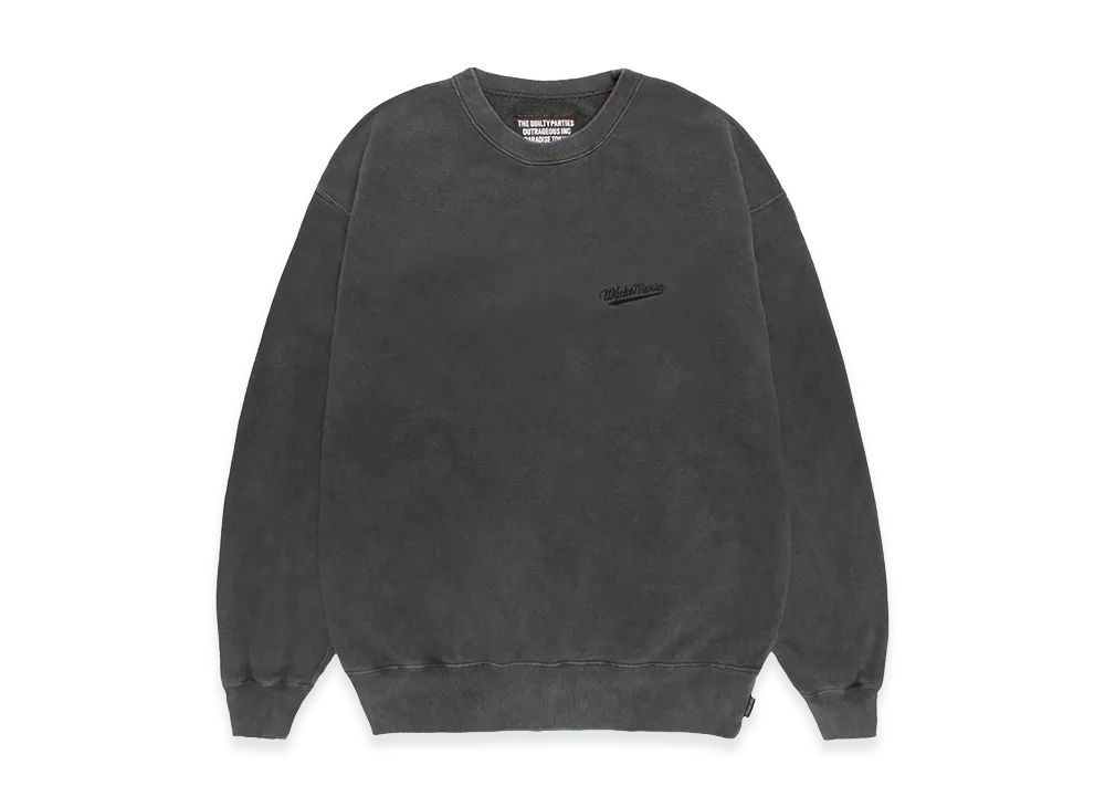 WACKO MARIA Washed Heavy Weight Sweat Shirt "Gray"