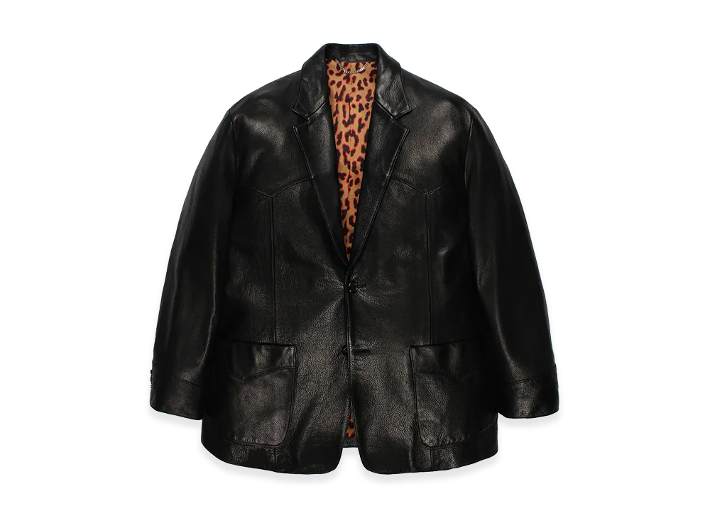 WACKO MARIA Leather Westerin Jacket "Black"