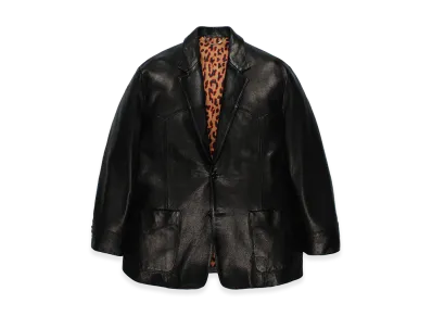 WACKO MARIA Leather Westerin Jacket "Black"