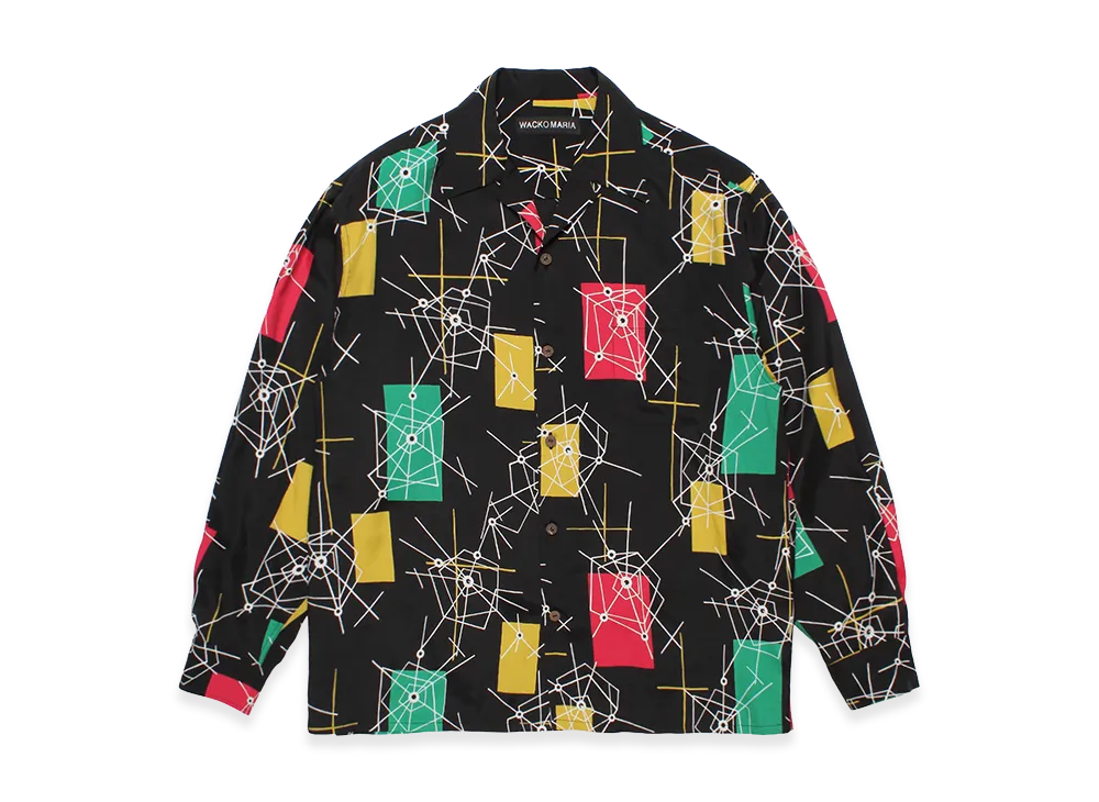 WACKO MARIA Hawaiian Shirt "Black/Pink"