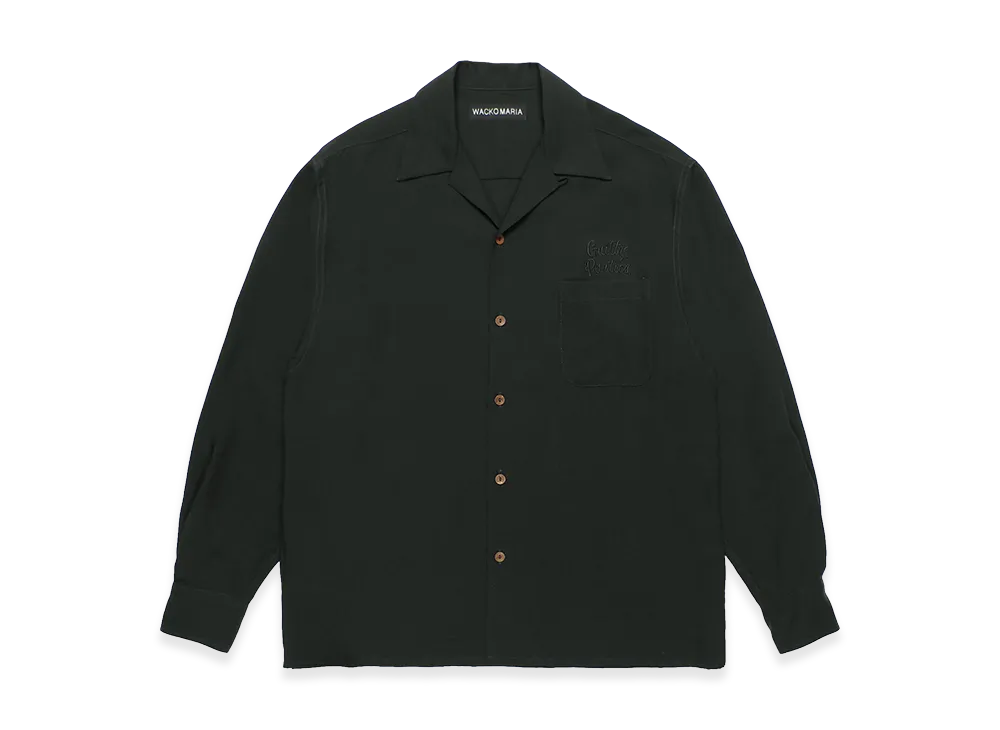WACKO MARIA 50's Open Collar Shirt "Green"