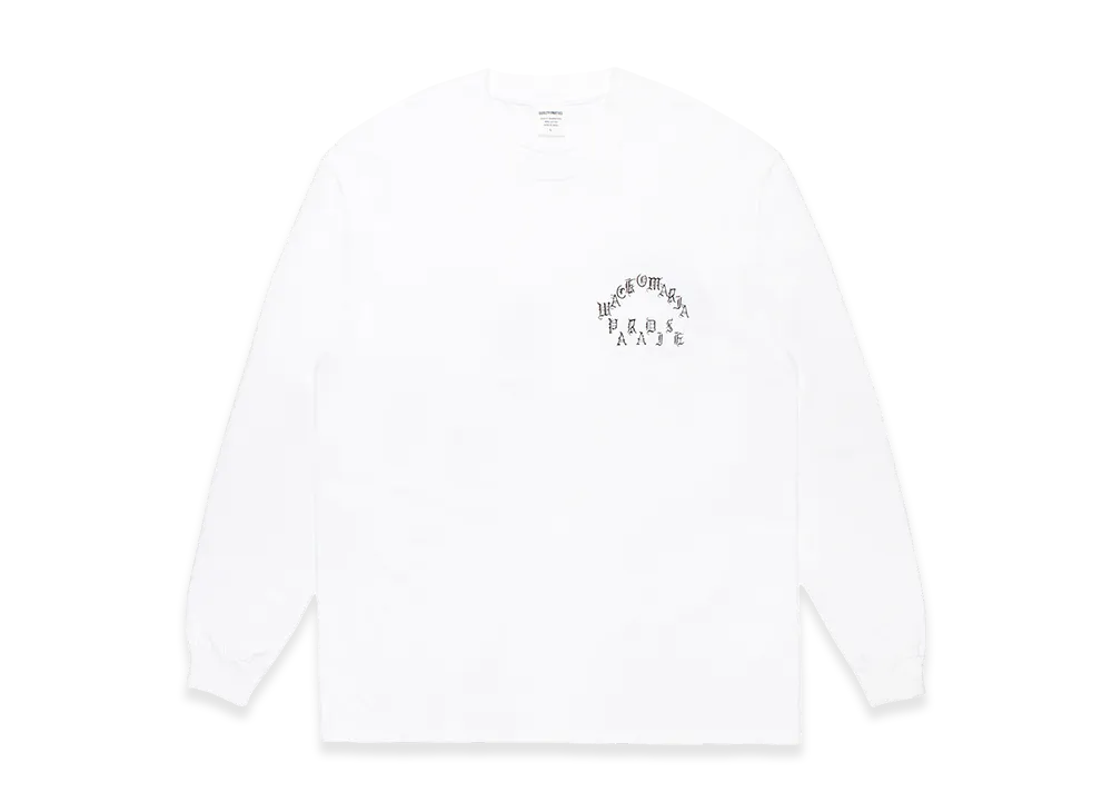 WACKO MARIA Washed Heavy Weight Long Sleeve T-Shirt "White"