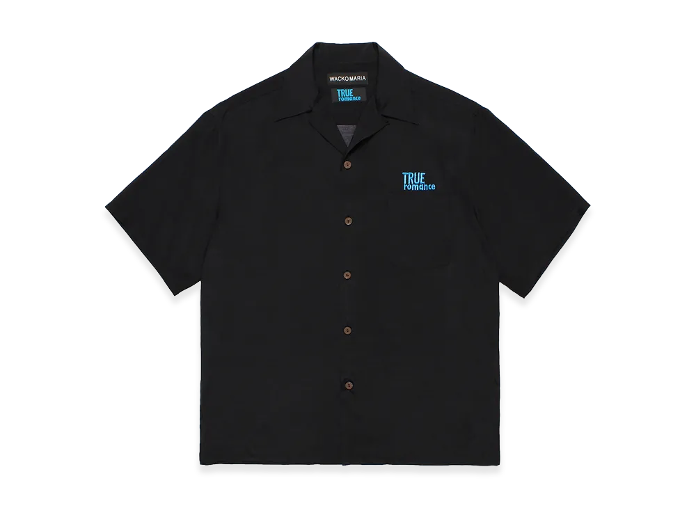 WACKO MARIA x True Romance 50's Open Collar Shirt "Black"