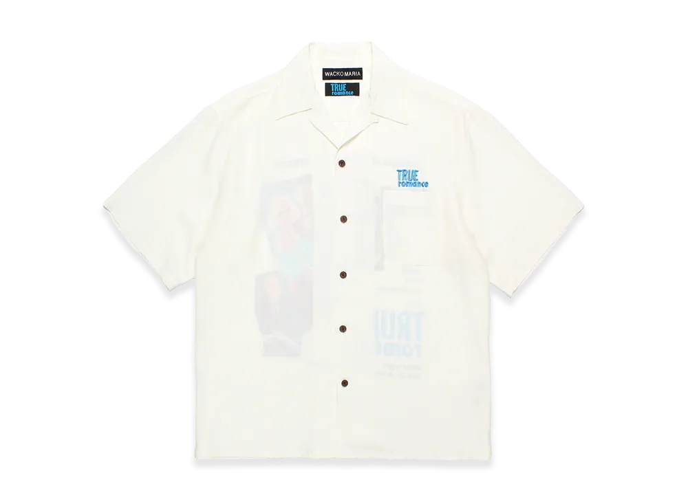 WACKO MARIA x True Romance 50's Open Collar Shirt "White"