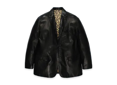 WACKO MARIA Leather Single Breasted Jacket "Black"