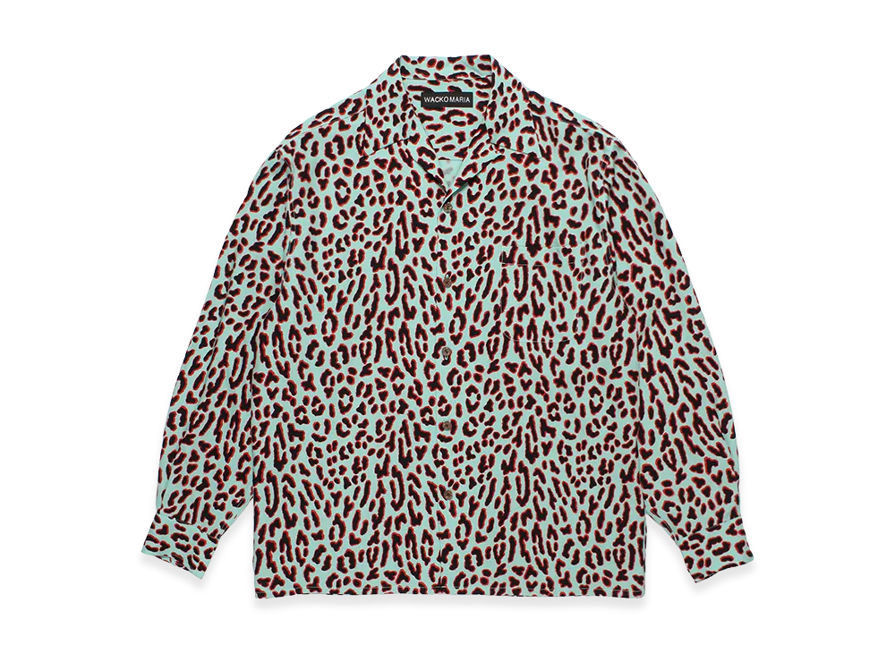 WACKO MARIA Leopard Hawaiian Shirt "Mint"