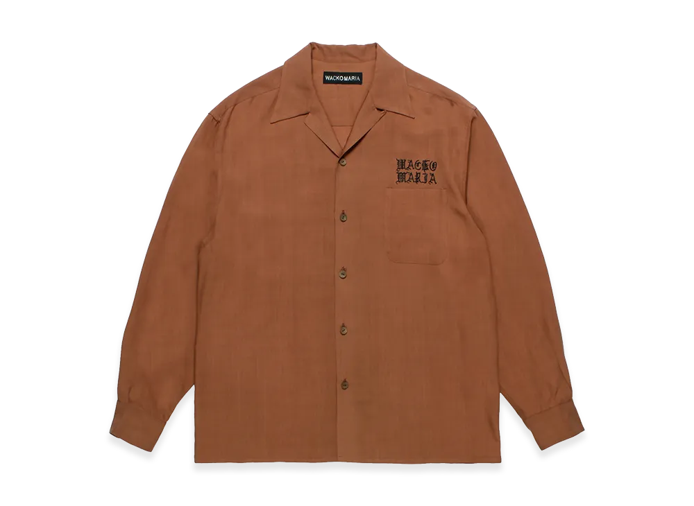 WACKO MARIA 50'S Open Collar Shirt "Brown"
