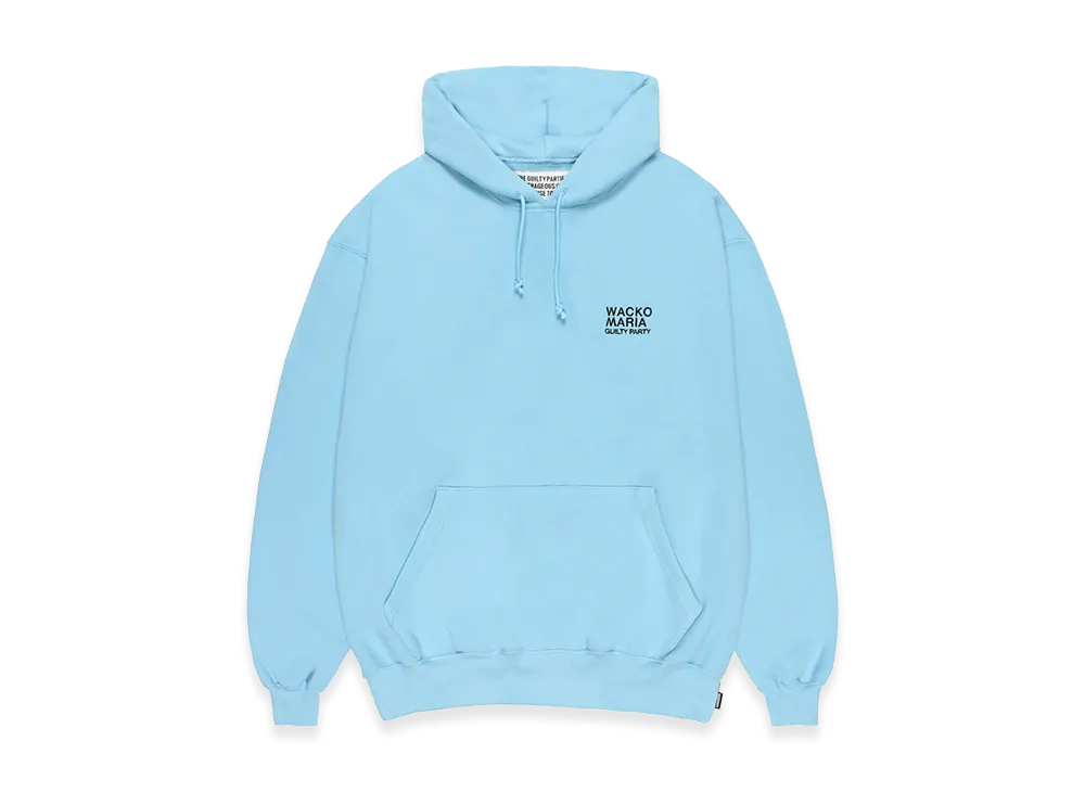 WACKO MARIA Middle Weight Hooded Sweat Shirt "Light Blue"