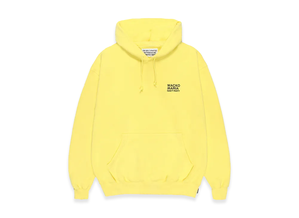 WACKO MARIA Middle Weight Hooded Sweat Shirt "Yellow"