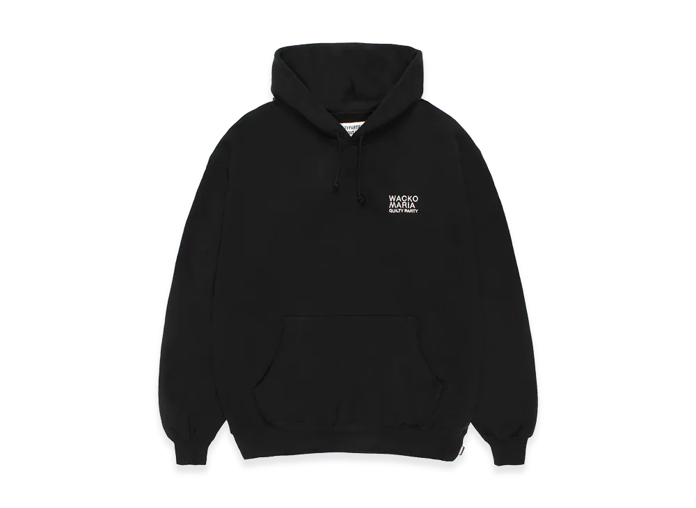 WACKO MARIA Middle Weight Hooded Sweat Shirt "Black"
