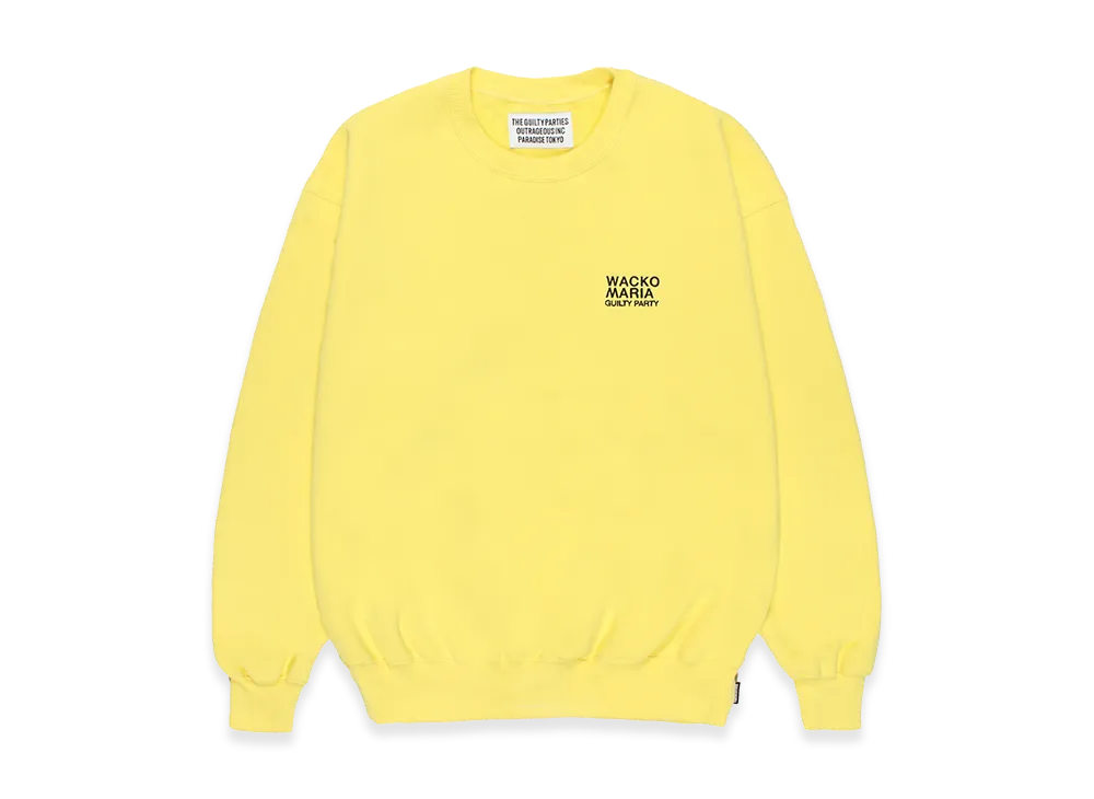 WACKO MARIA Middle Weight Sweat Shirt "Yellow"