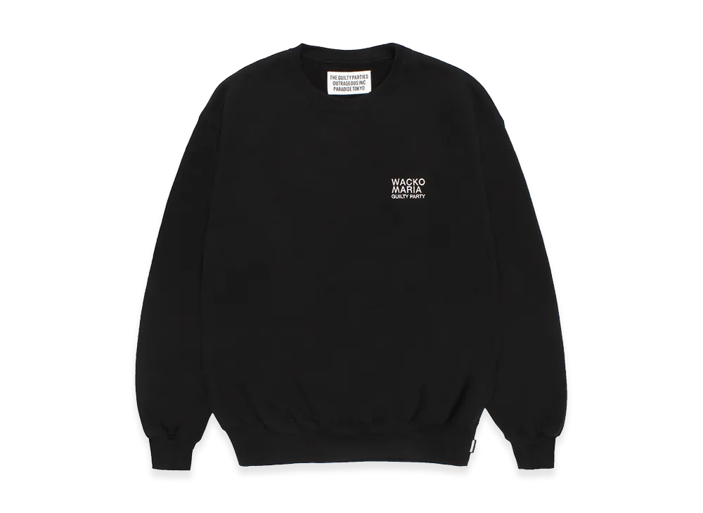 WACKO MARIA Middle Weight Sweat Shirt "Black"