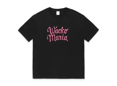 WACKO MARIA Washed Heavy Weight T-Shirt "Black/Pink"