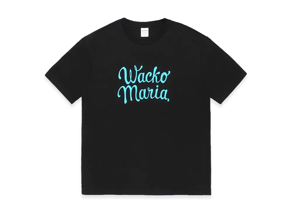 WACKO MARIA Washed Heavy Weight T-Shirt "Black/Blue"