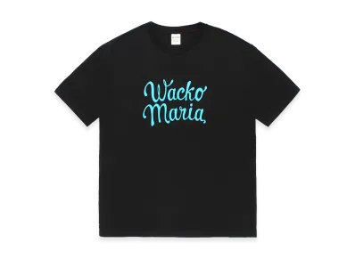 WACKO MARIA Washed Heavy Weight T-Shirt "Black/Blue"