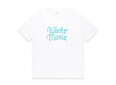WACKO MARIA Washed Heavy Weight T-Shirt "White/Blue"