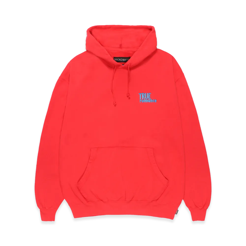 WACKO MARIA x True Romance Washed Heavy Weight Hooded Sweat Shirt "Red"