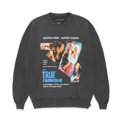 WACKO MARIA x True Romance Washed Heavy Weight Sweat Shirt "Charcoal"