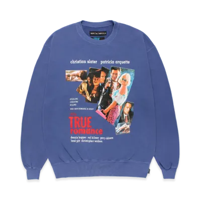 WACKO MARIA x True Romance Washed Heavy Weight Sweat Shirt "Purple"