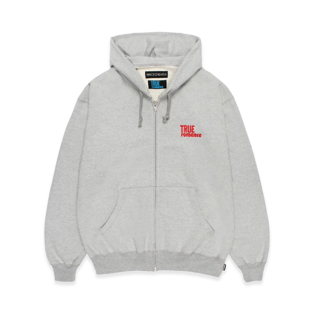 WACKO MARIA x True Romance Heavy Weight Zip Up Sweat Shirt "Gray"