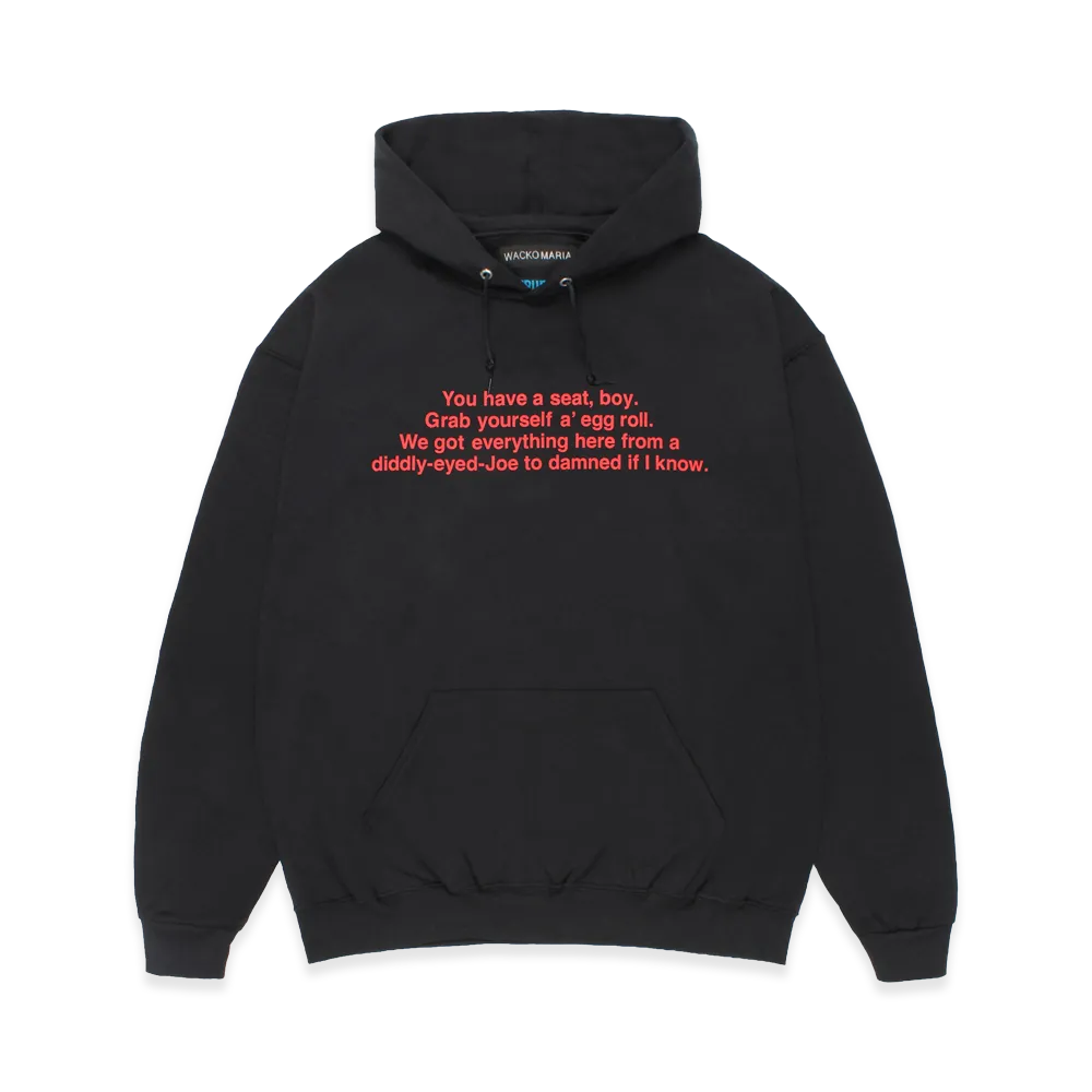 WACKO MARIA x True Romance Washed Heavy Weight Hooded Sweat Shirt "Black"