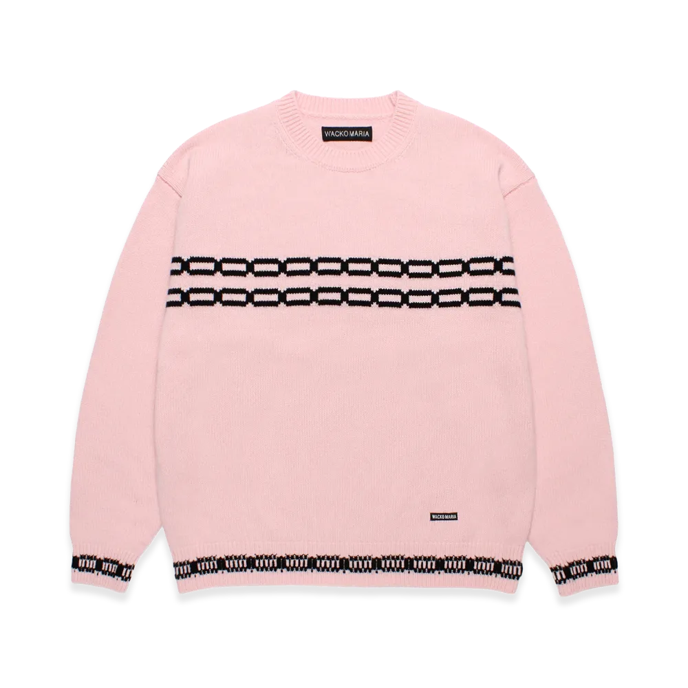WACKO MARIA Wool Knit Sweater "Pink"