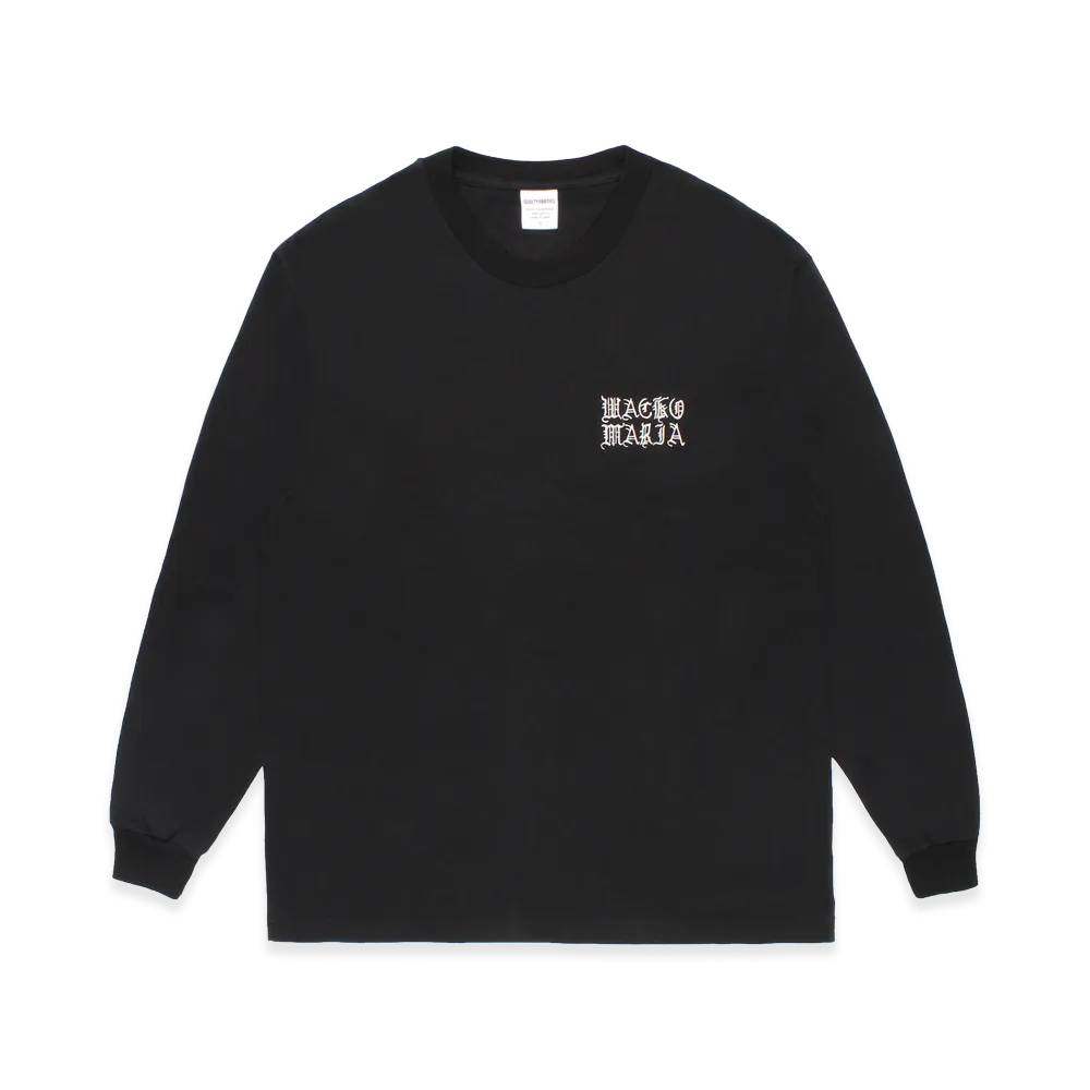 WACKO MARIA Washed Heavy Weight Long Sleeve T-Shirt "Black"