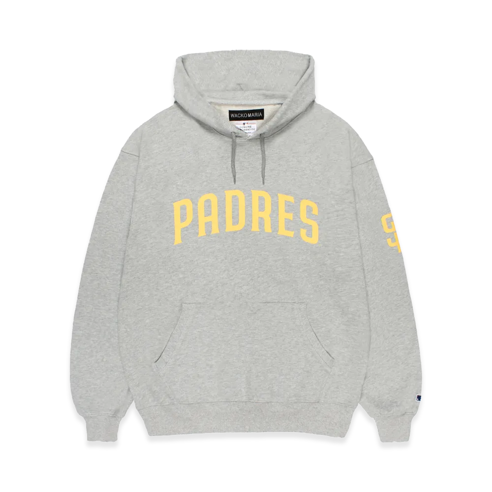 WACKO MARIA x MLB Hooded Sweat Shirt San Diego Padres "Gray"