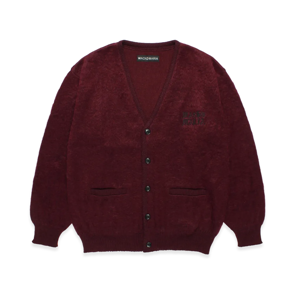 WACKO MARIA Mohair Knit Cardigan "Burgundy"