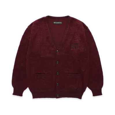 WACKO MARIA Mohair Knit Cardigan "Burgundy"
