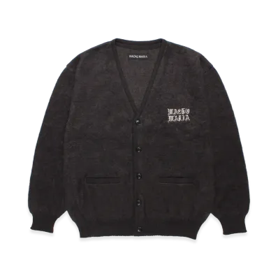 WACKO MARIA Mohair Knit Cardigan "Charcoal"