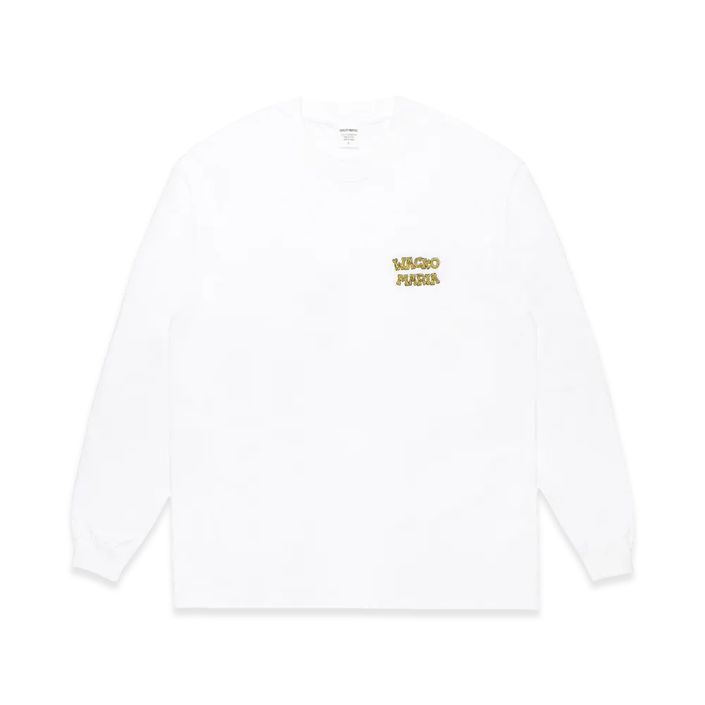 WACKO MARIA x Tim Lehi Washed Heavy Weight Long Sleeve T-Shirt "White"