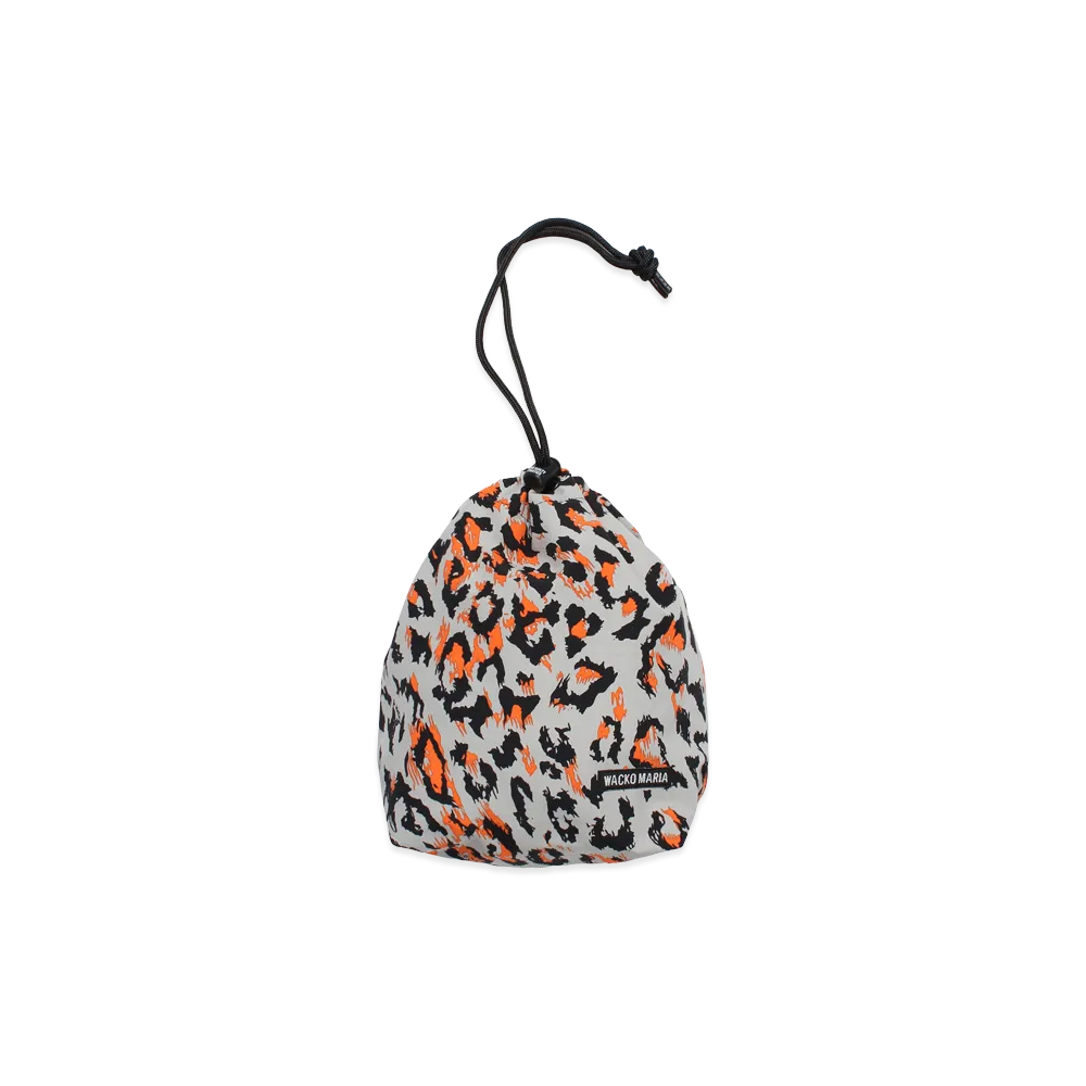 WACKO MARIA Leopard Drawstring Pouch "Gray"