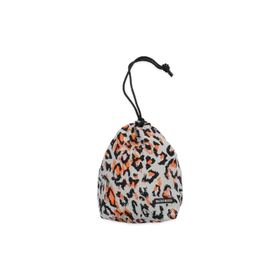 WACKO MARIA Leopard Drawstring Pouch "Gray"