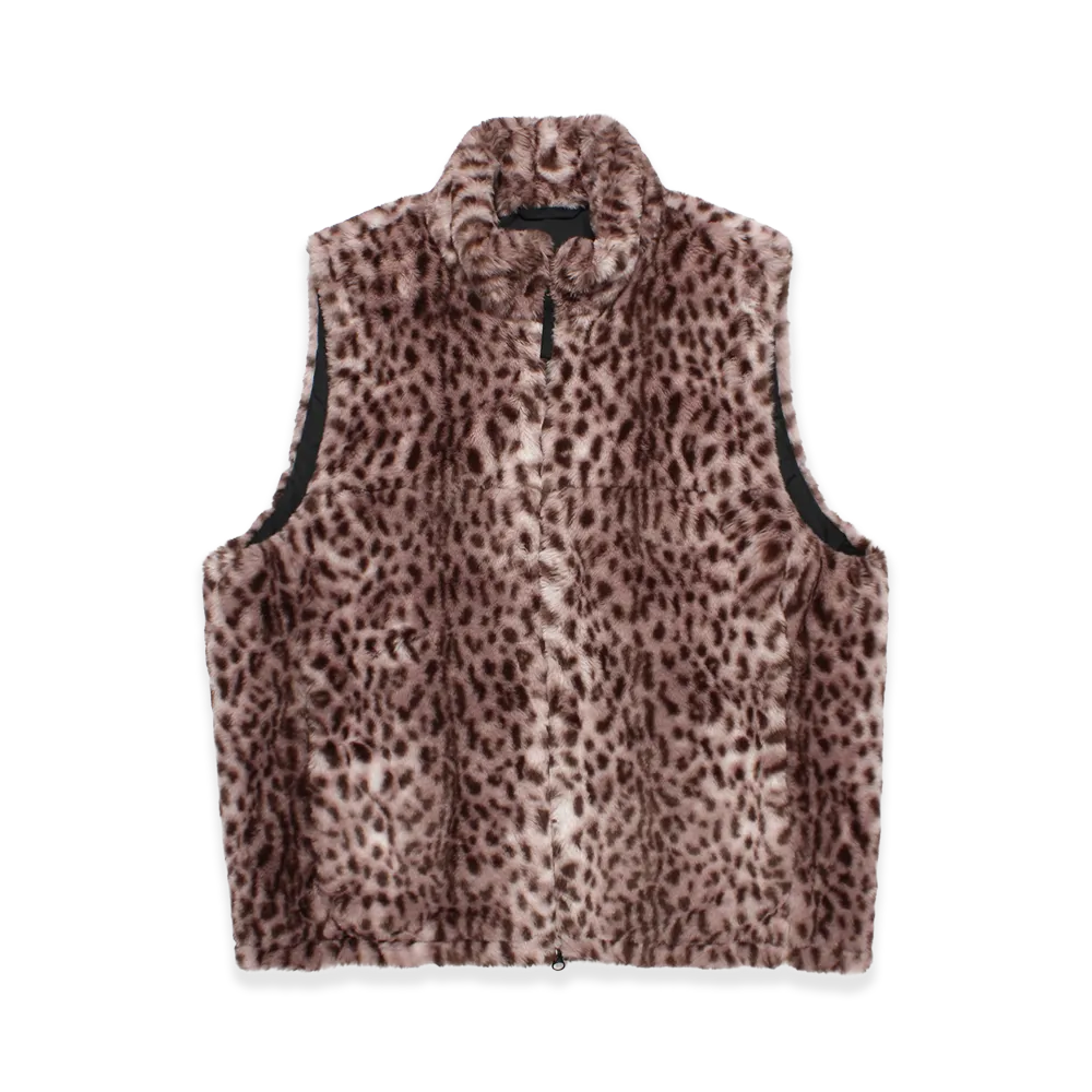 WACKO MARIA x WILD THINGS Leopard Faux Fur Happy Vest "Pink"