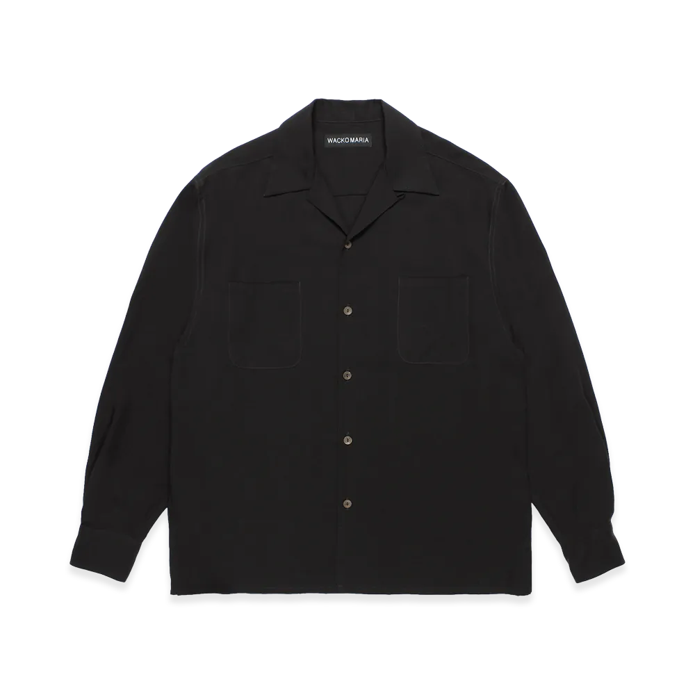 WACKO MARIA 50's Open Collar Shirt "Charcoal"